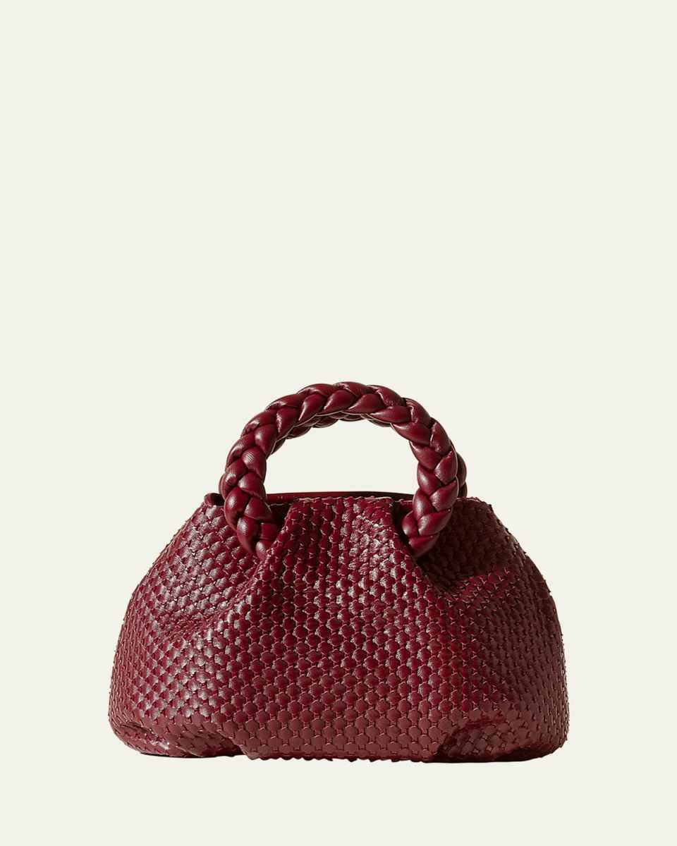 Bombon Woven Leather Crossbody Bag